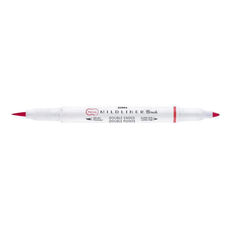 Mildliner Brush pen - Red - Zebra - Tidformera