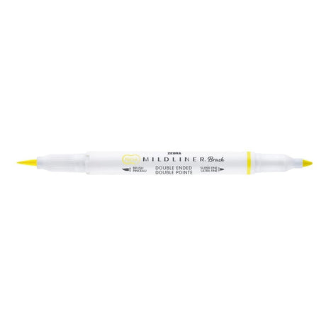 Mildliner Brush pen - Yellow - Zebra - Tidformera