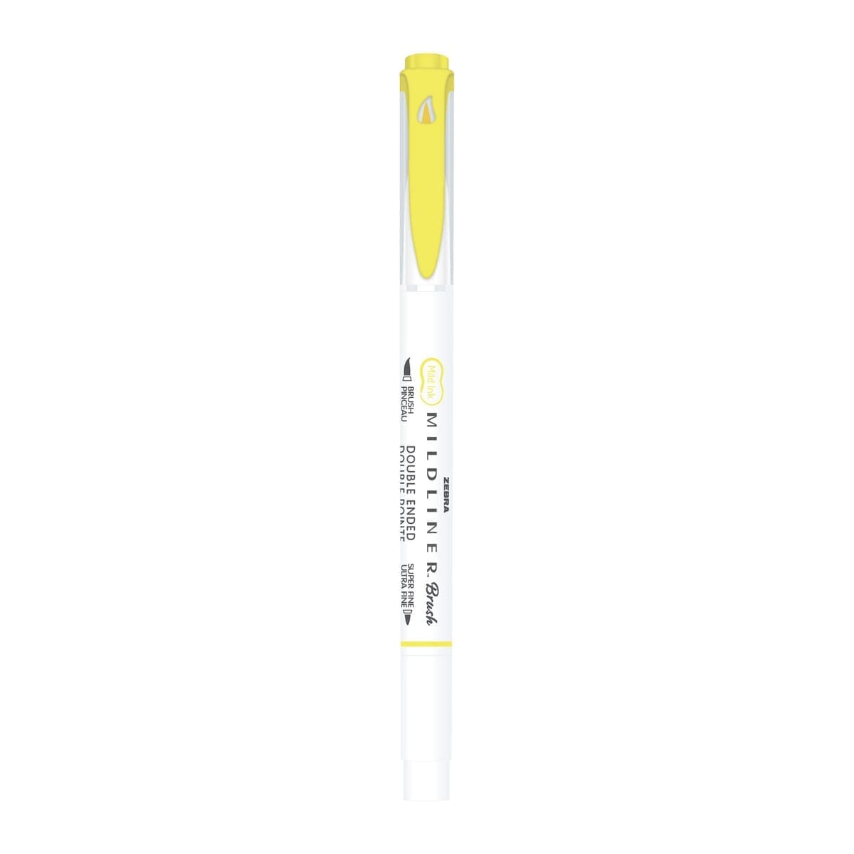 Mildliner Brush pen - Yellow - Zebra - Tidformera