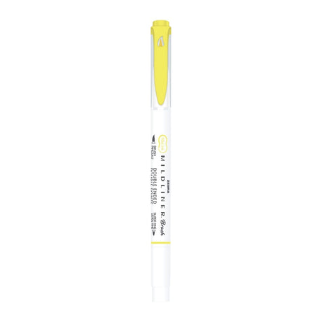 Mildliner Brush pen - Yellow - Zebra - Tidformera