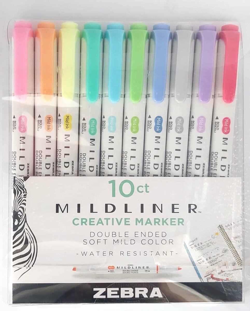 Mildliner Överstrykningspennor 10 - pack - Zebra - Tidformera