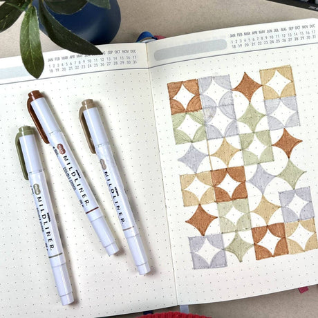Mildliner Överstrykningspennor 5 - pack - Neutral - 3 - Zebra - Tidformera