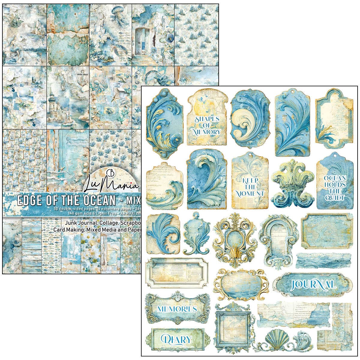 Mixed media book - Edge of the Ocean - 3 - Ciao Bella - Tidformera
