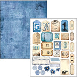 Mixed media book - Urban blue denim - 18 - Ciao Bella - Tidformera