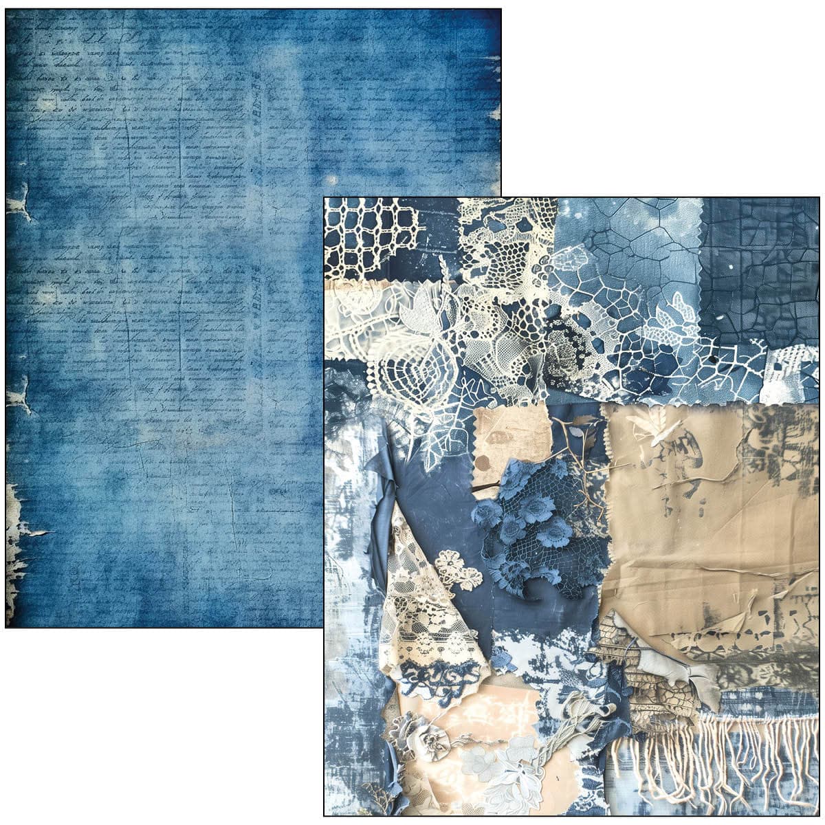 Mixed media book - Urban blue denim - 14 - Ciao Bella - Tidformera