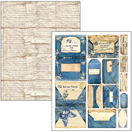 Mixed media book - Urban blue denim - 24 - Ciao Bella - Tidformera