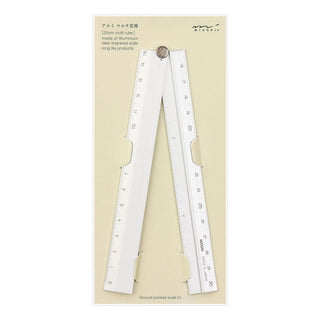 Multi Ruler 30 cm Aluminium - silver - 1 - Midori - Tidformera