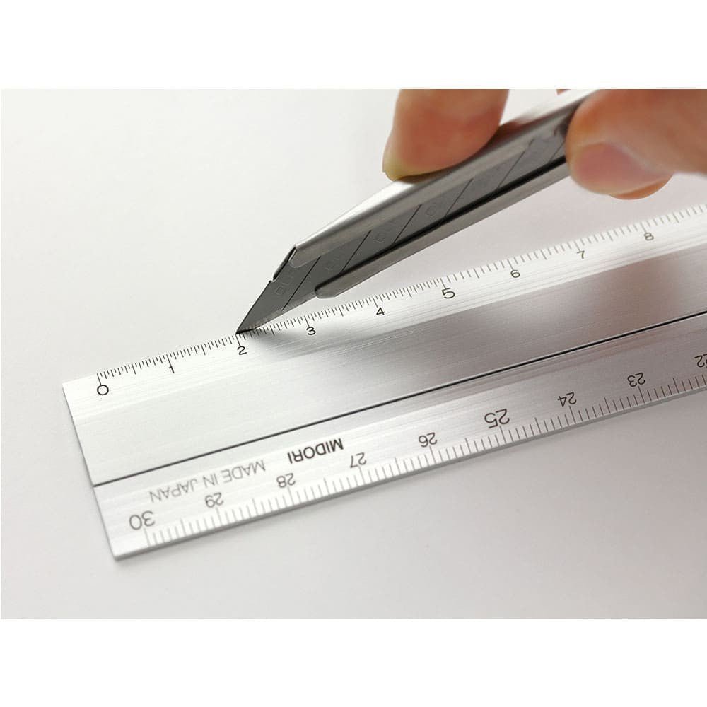 Multi Ruler 30 cm Aluminium - silver - Midori - Tidformera