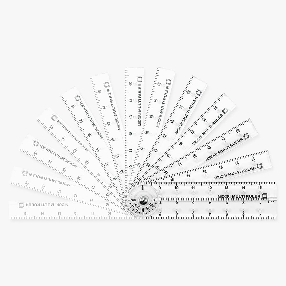 30cm Ruler Draft Multi ruler - linjal som viks ihop - Midori | Tidformera