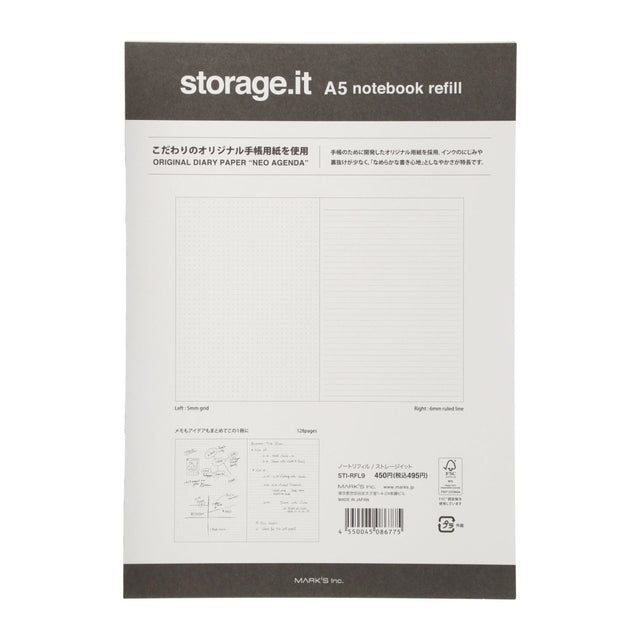 Notebook Storage.it A5 - Refill - Mark's Inc - Tidformera