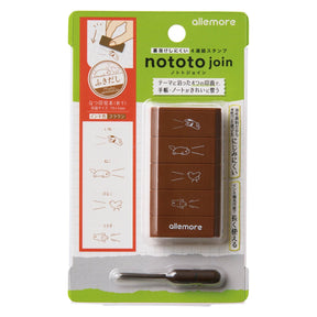 Nototo Join Stamp - Sepia - Make comments - 1 - Shachihata - Tidformera
