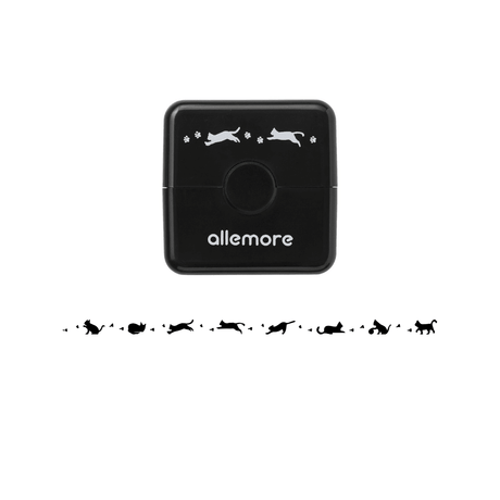 Nototo Roller Stamp - Black - Cat - 2 - Shachihata - Tidformera