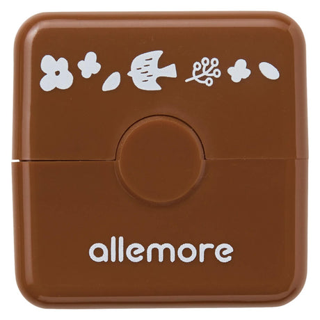 Nototo Roller Stamp - Sepia - Flower & Bird - 2 - Shachihata - Tidformera