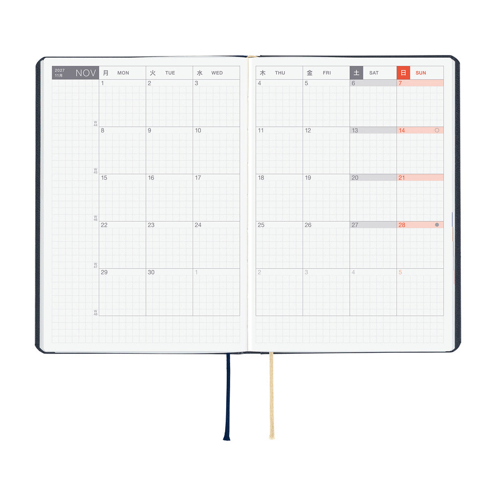 Hobonichi HON A6 Slash Navy - 2027