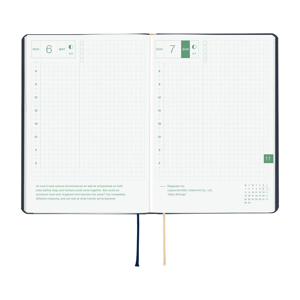 Hobonichi HON A6 Slash Navy - 2027