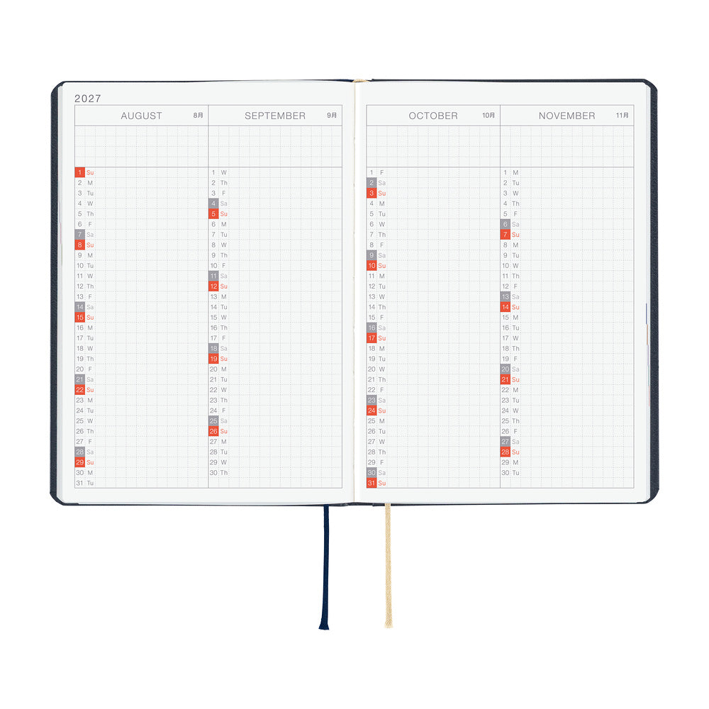 Hobonichi HON A6 Slash Navy - 2027