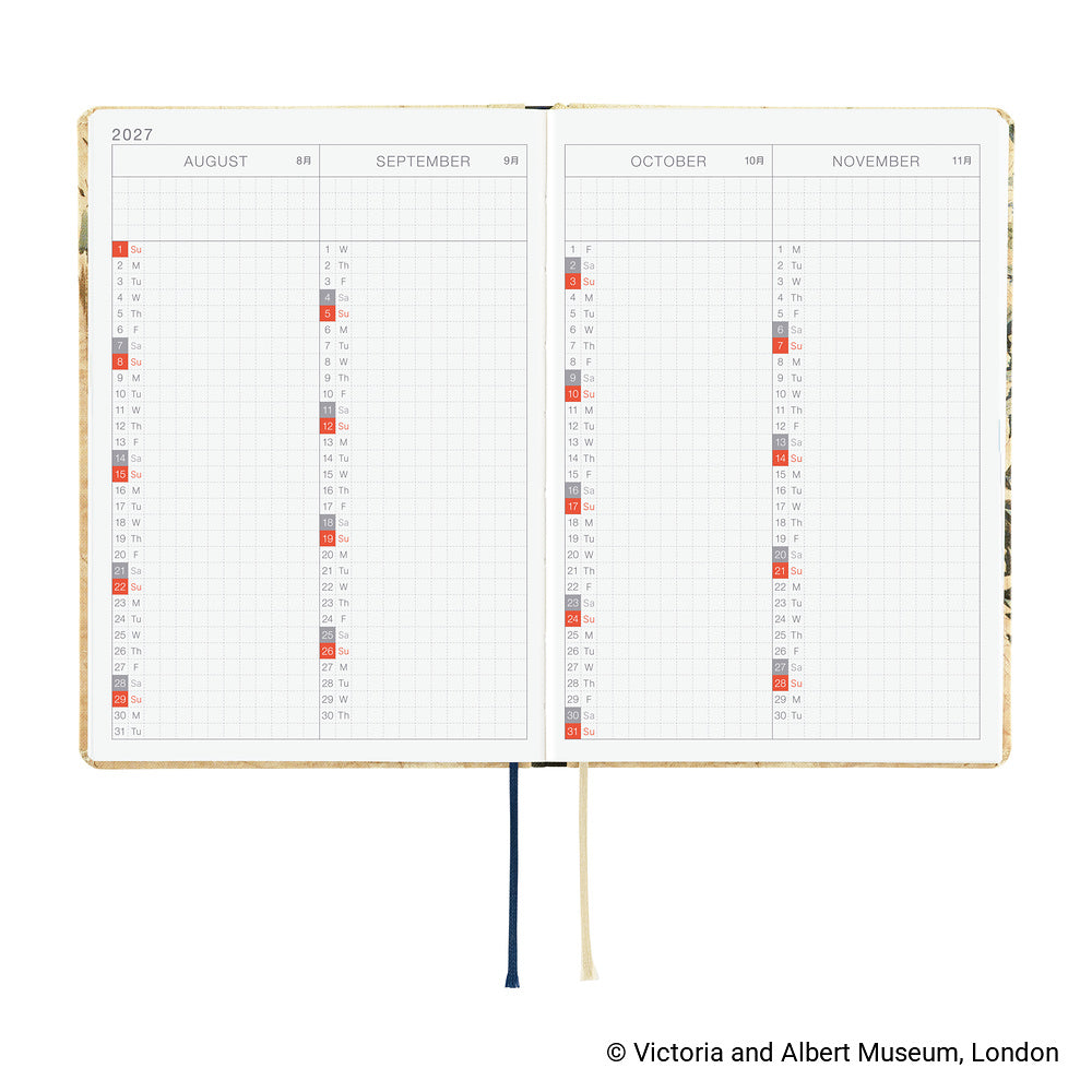 Hobonichi HON A6 The V&A Series: Vine - 2027