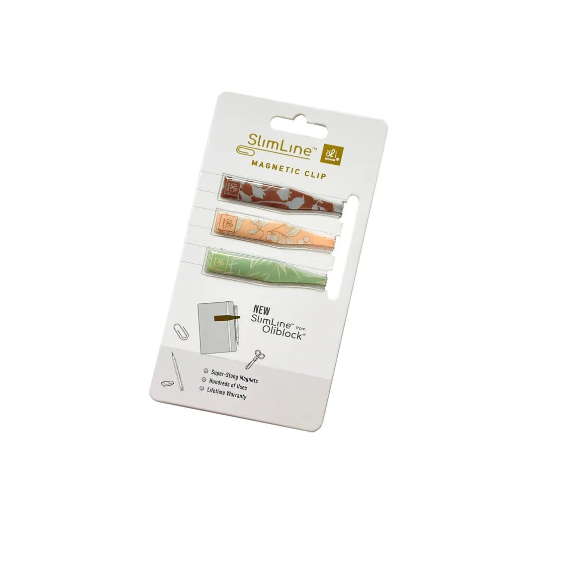 Oli clip Neutral Floral Slimline 3-pack Small - OliBlock – Tidformera