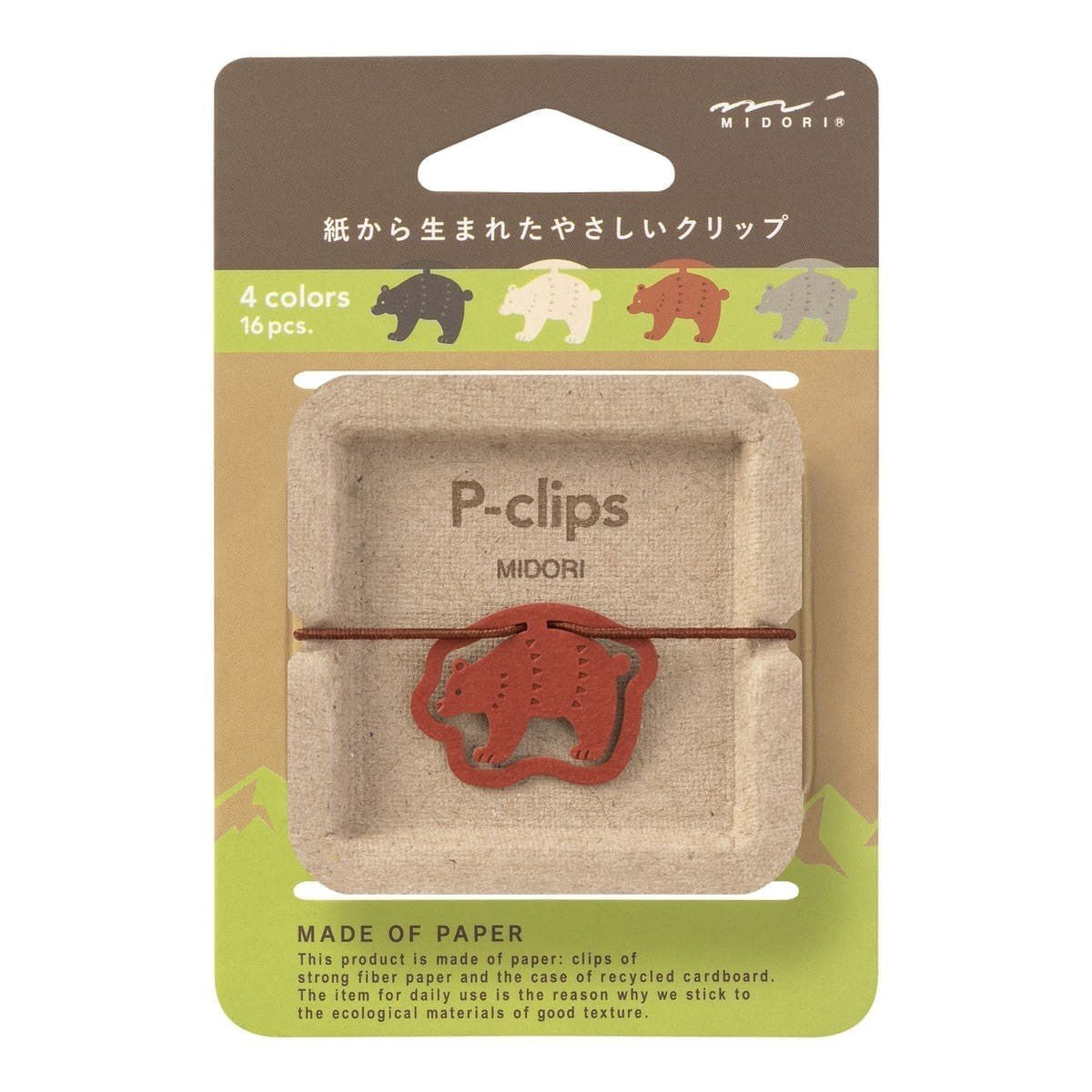 P-clips Gem i papp - Bear - Midori - Tidformera