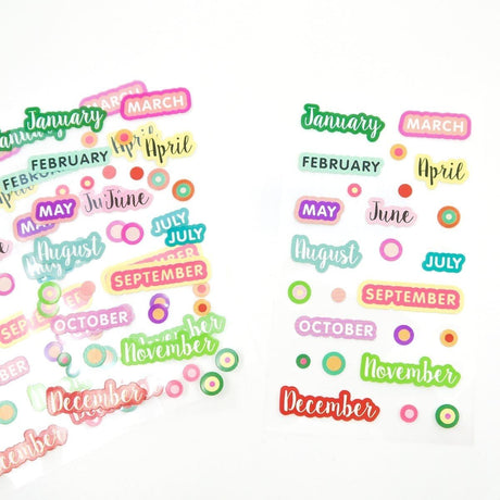 Paper Poetry Stickers Kalender - Months - Rico Design - Tidformera