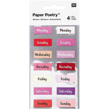 Paper Poetry Stickers Kalender - Weekdays Pink - 1 - Rico Design - Tidformera