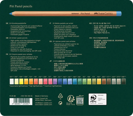 Pastellpennor Pitt Pastel 24 färger - 4 - Faber-Castell - Tidformera