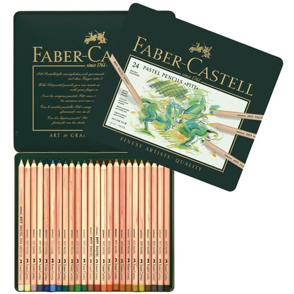 Pastellpennor Pitt Pastel 24 färger - 1 - Faber-Castell - Tidformera