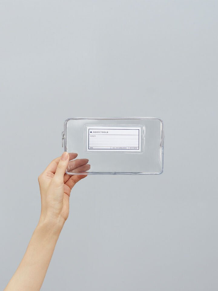 Pen Pouch Clear - Good Tools - Navy Zipper - 4 - Kokuyo - Tidformera