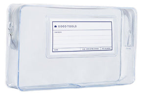 Pen Pouch Clear - Good Tools - White Zipper - 1 - Kokuyo - Tidformera