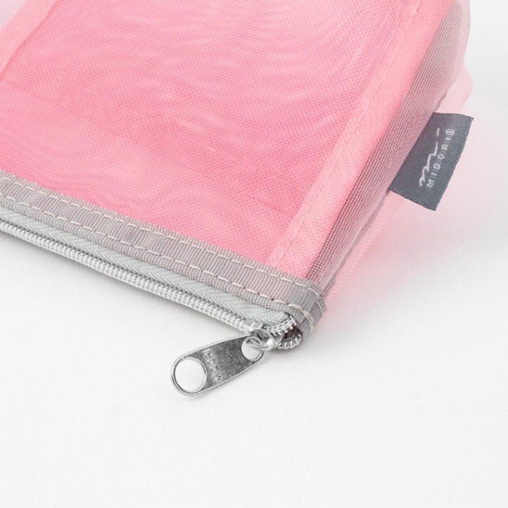 Pen & Tool Pouch Mesh Triangulär - Pink - 4 - Midori - Tidformera