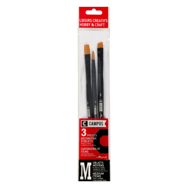 Penselset Campus - Syntet - 3 - pack Hobby - M - 1 - Raphaël - Tidformera
