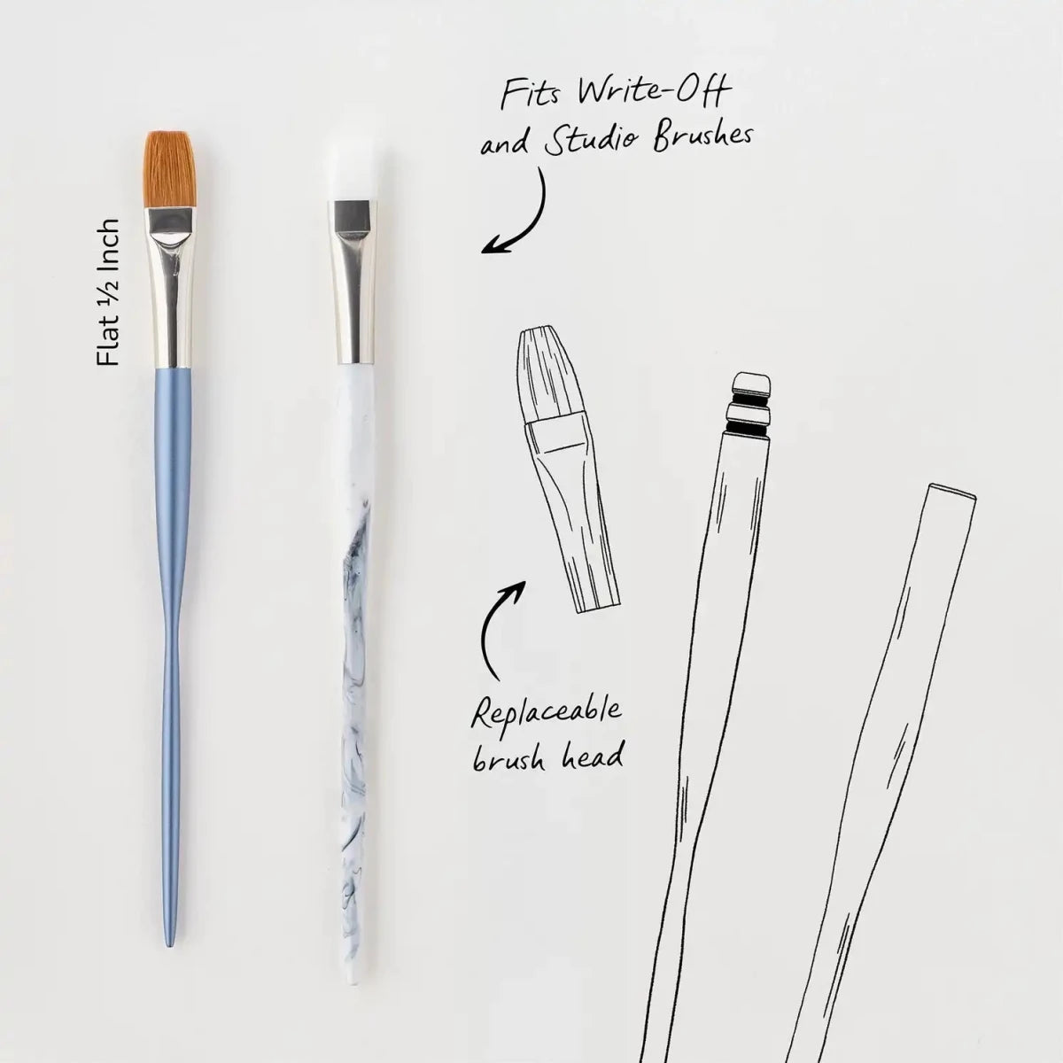 Penselset Tom's Studio - Studio Paintbrush Set, 5 penslar - 4 - Tom's Studio - Tidformera