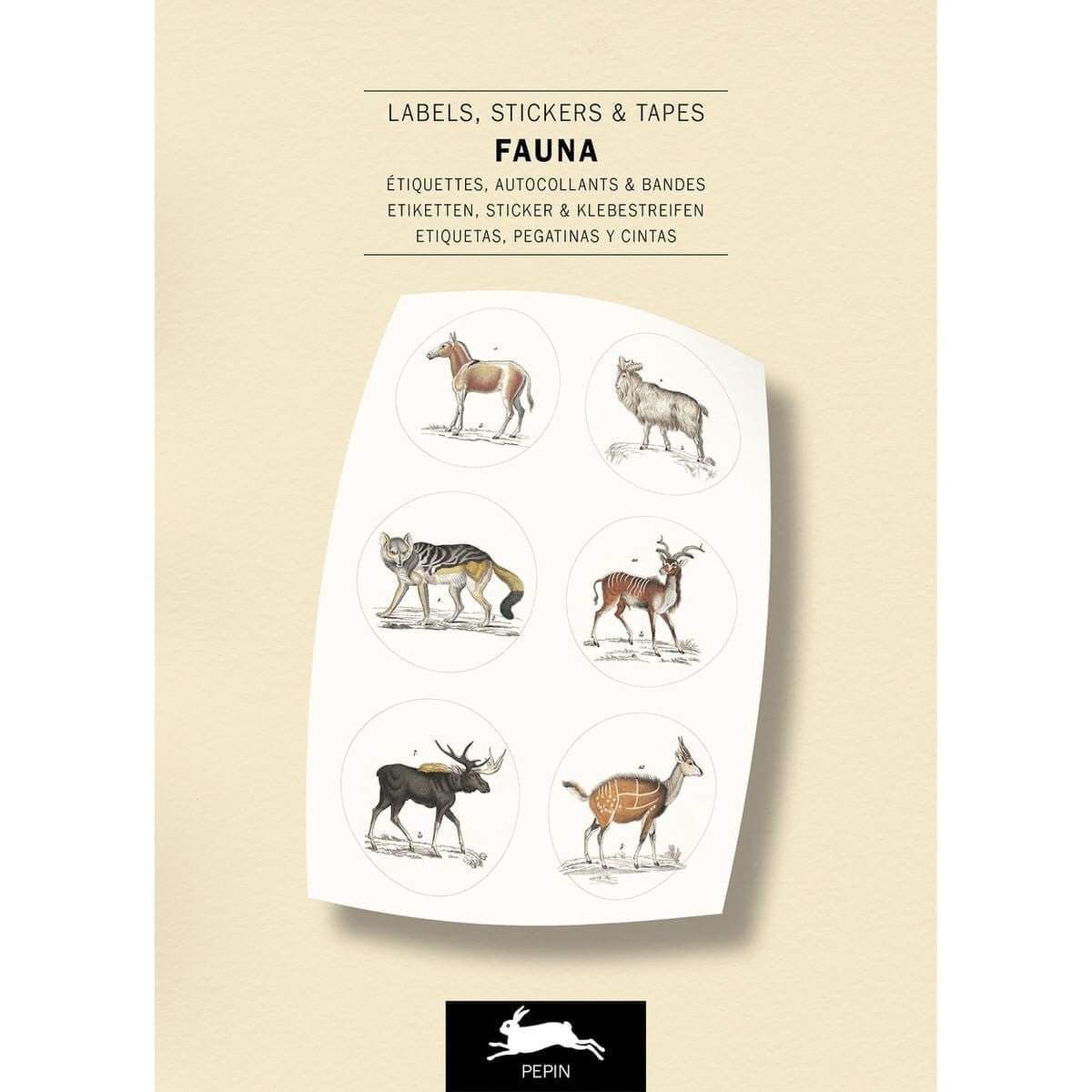 Pepin Labels, stickers & tape Sticker book - Fauna - Pepin Press - Tidformera