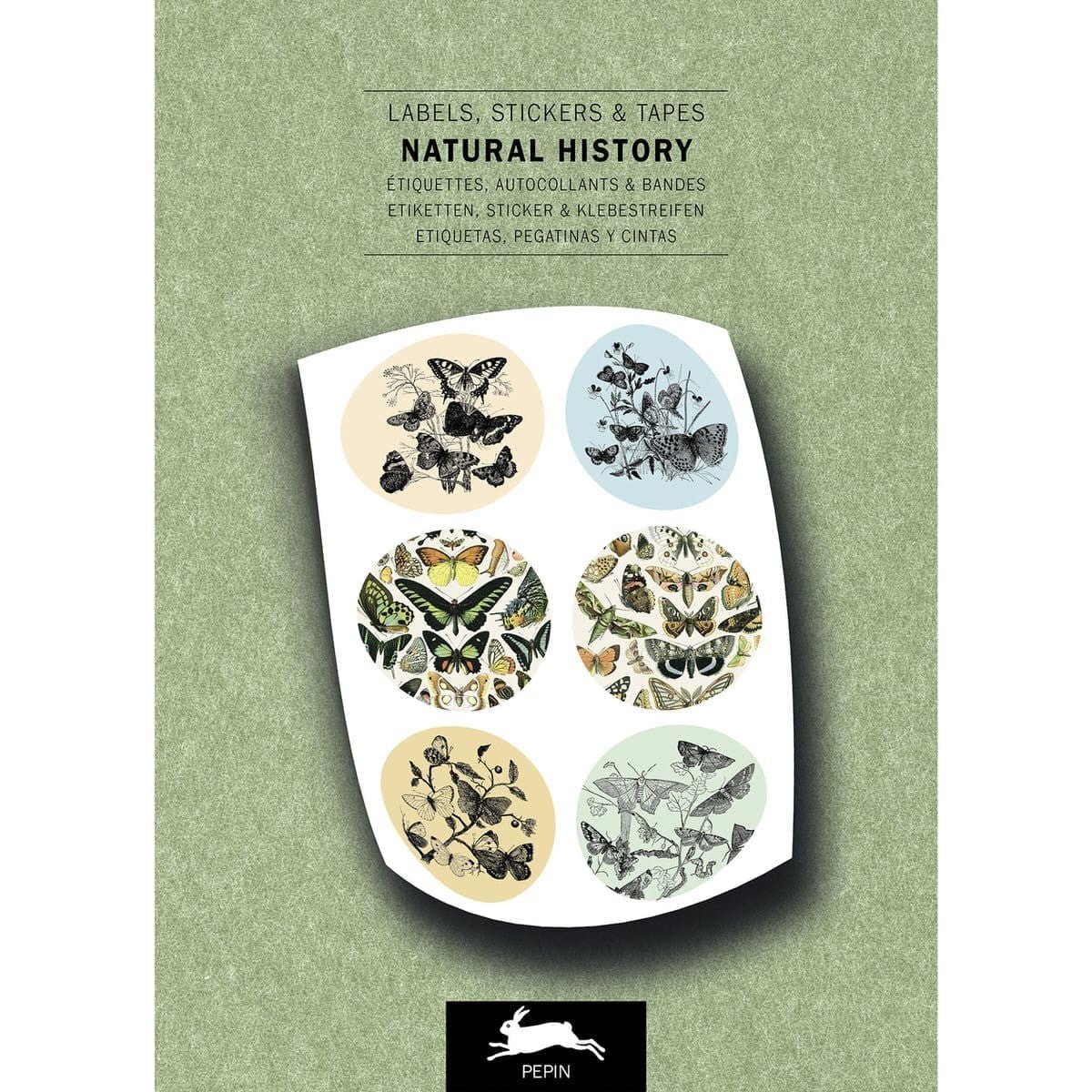 Pepin Labels, stickers & tape Sticker book - Natural history - Pepin Press - Tidformera