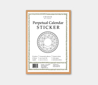 Perpetual Calendar Sticker - 1 - Emadam Art & Design - Tidformera
