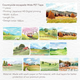 Pet tape Countryside Escapade - 66,5 mm - Washi Tape Shop - Tidformera