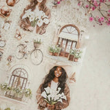 Pet Tape - Lana - 70 mm - Blooming Mocha - 4 - Lana's Scrap Shop - Tidformera