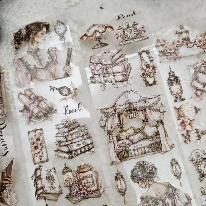 Pet Tape - Lana - 70 mm - Bookish Romance - 4 - Lana's Scrap Shop - Tidformera