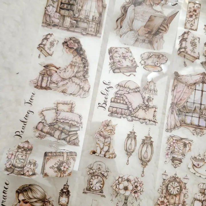 Pet Tape - Lana - 70 mm - Bookish Romance - 5 - Lana's Scrap Shop - Tidformera