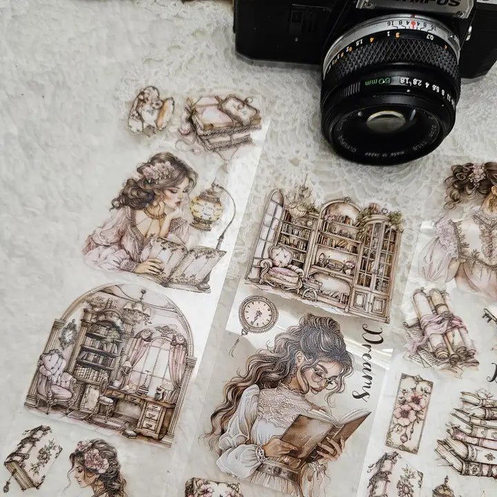 Pet Tape - Lana - 70 mm - Bookish Romance - 6 - Lana's Scrap Shop - Tidformera