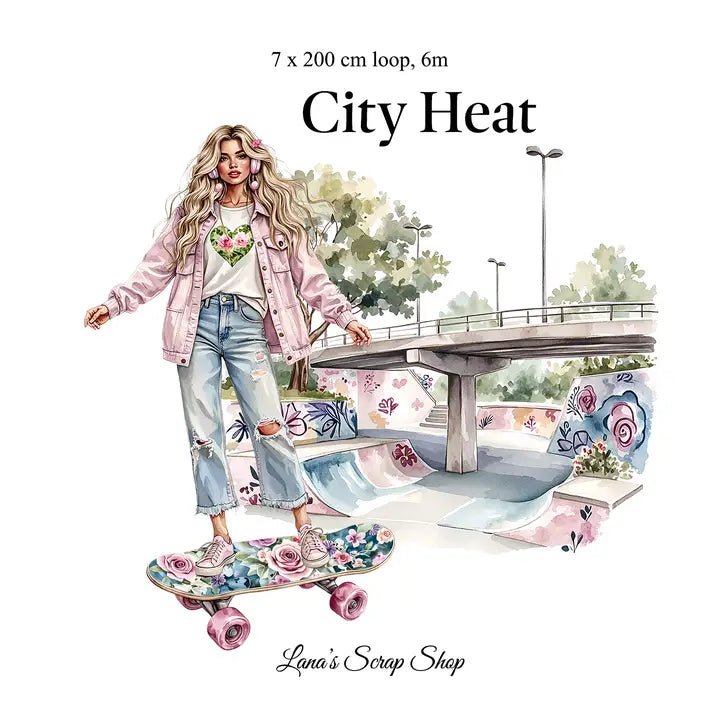 Pet Tape - Lana - 70 mm - City Heat - 2 - Lana's Scrap Shop - Tidformera