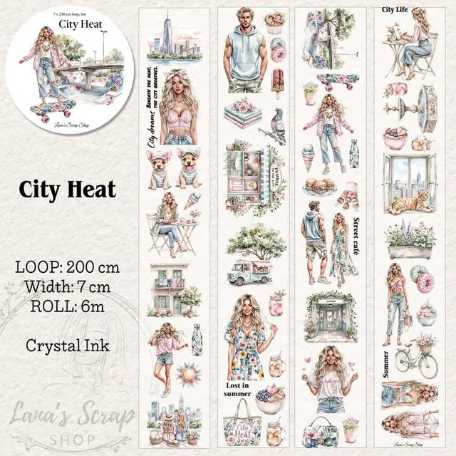Pet Tape - Lana - 70 mm - City Heat - 1 - Lana's Scrap Shop - Tidformera