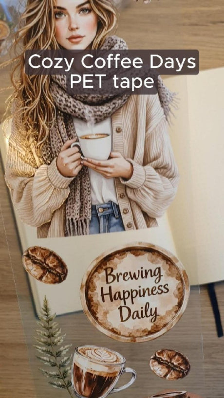 Pet Tape - Lana - 70 mm - Cozy Coffee Days - 1 - Lana's Scrap Shop - Tidformera