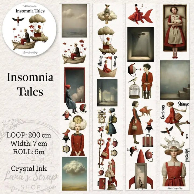 Pet Tape - Lana - 70 mm - Insomnia Tales - 1 - Lana's Scrap Shop - Tidformera