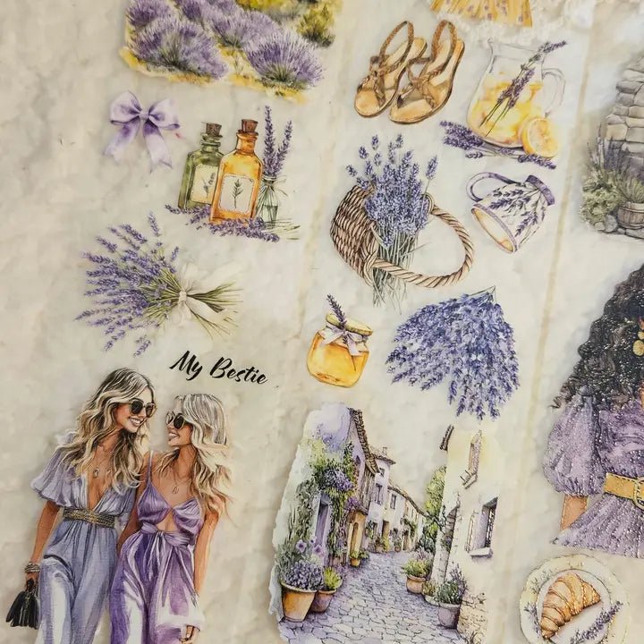 Pet Tape - Lana - 70 mm - Lavender Fields - 6 - Lana's Scrap Shop - Tidformera