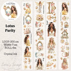 Pet Tape - Lana - 70 mm - Lotus Purity - 2 - Lana's Scrap Shop - Tidformera