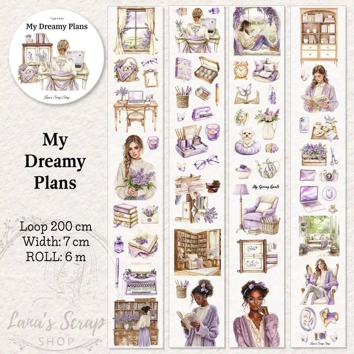 Pet Tape - Lana - 70 mm - My Dreamy Plans - 1 - Lana's Scrap Shop - Tidformera