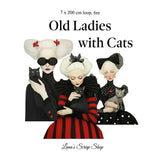 Pet Tape - Lana - 70 mm - Old Ladies with Cats - 2 - Lana's Scrap Shop - Tidformera