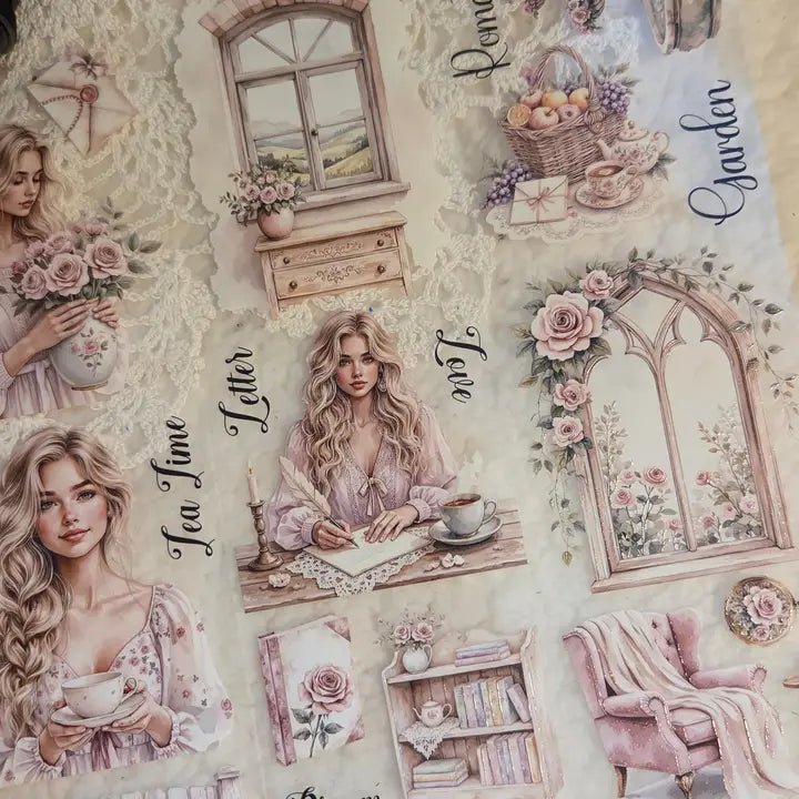 Pet Tape - Lana - 70 mm - Romantic Garden - 6 - Lana's Scrap Shop - Tidformera