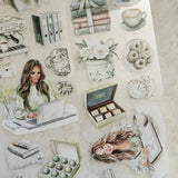 Pet Tape - Lana - 70 mm - Sage and Mustard - 5 - Lana's Scrap Shop - Tidformera